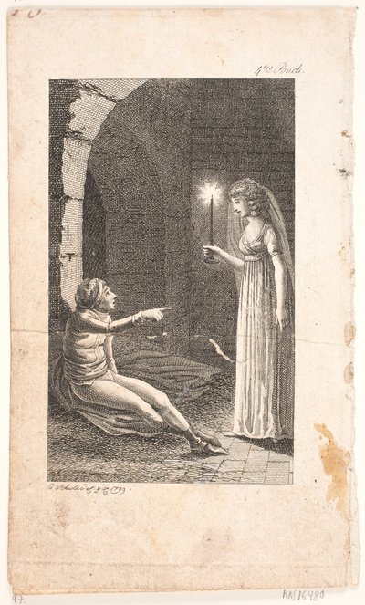 Hapishane sahnesi ile illüstrasyon by Georg Christian Schule