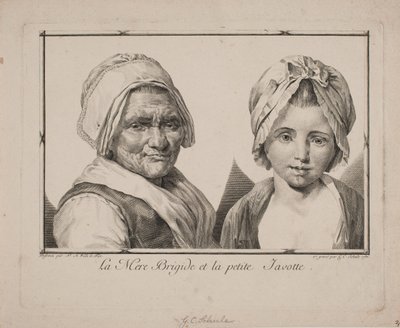 Anne Brigide ve küçük Javotte by Georg Christian Schule