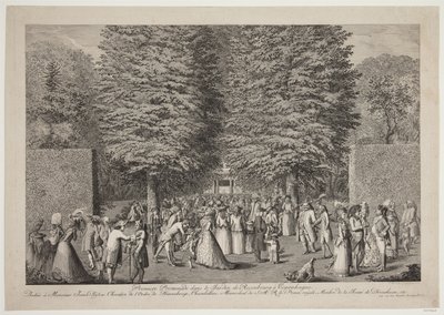 Kopenhag'daki Rosenburg Bahçesi'nde ilk yürüyüş by Georg Christian Schule