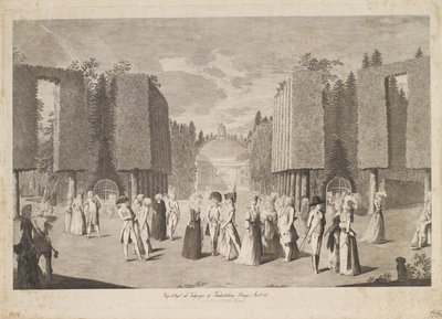 1786 yılında Friederichsberg Hauge girişinde alınan prospektüs by Georg Christian Schule