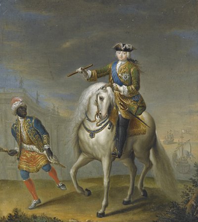 Bir Arap çocukla İmparatoriçe Elisabeth 1709-1762 by Georg Christoph Grooth