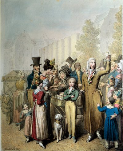Boulevard de la Madeleine, George Emanuel Opitz (1775-1841) 1831 Paris tarafından şarlatan Litografi. Karnaval Müzesi by Georg Emanuel Opitz