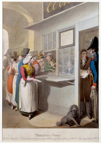 Kraliyet Sarayı Litografisinin kamu yazarı George Emanuel Opitz (1775-1841) 19. yüzyıl Paris, Musee Carnavalet by Georg Emanuel Opitz