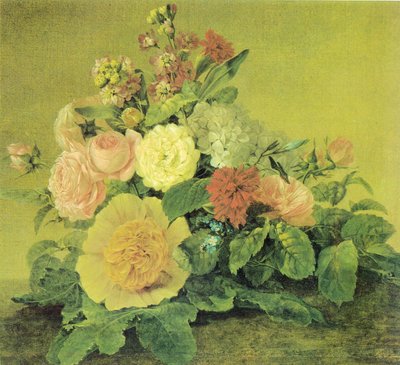 Almanca: Blumenstillleben Çiçeklerle natürmort by Georg Friedrich Kersting