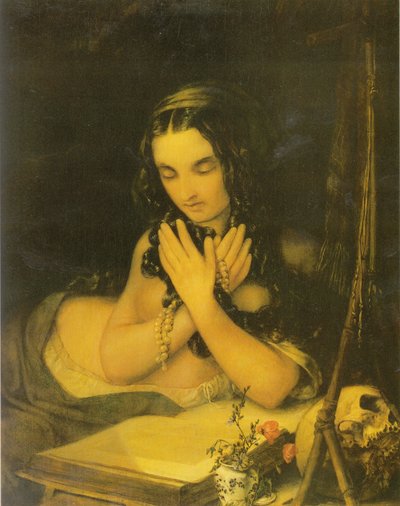 Almanca:  Mecdelli Meryem Tövbekar Mary Magadalene by Georg Friedrich Kersting