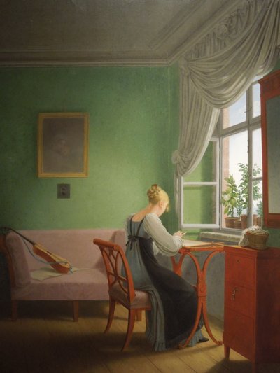 Lehçe:  Hafciarka Nakışçı Kadın by Georg Friedrich Kersting