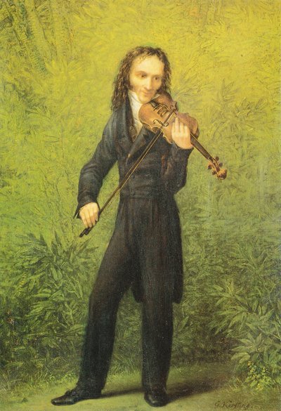 Kemancı Niccolò Paganini by Georg Friedrich Kersting