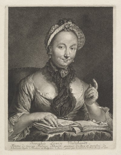 Dorothée Louise Viedebandt (Sanatçının Karısı) by Georg Friedrich Schmidt