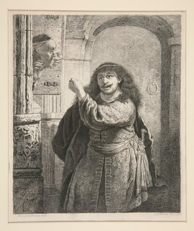 Samson Kayınpederini Tehdit Ediyor by Georg Friedrich Schmidt