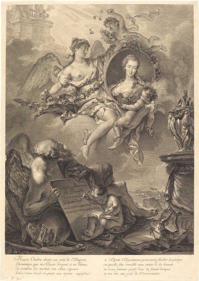Louise Albertine de Brandt, Barones von Grapendorf by Georg Friedrich Schmidt, after Pierre Le Sueur