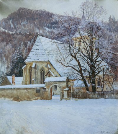 Eski bir Gotik kilise ile Kapellen (Styria) yakınlarındaki Rosenthal