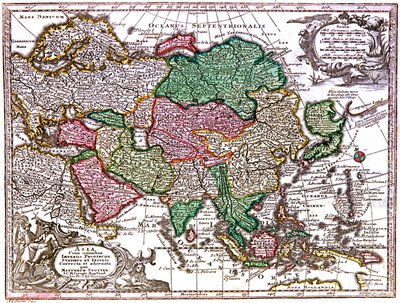 Asya Haritası by Georg Matthäus Seutter