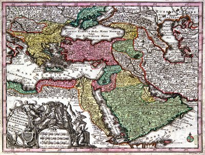 osmanlı imparatorluğu haritası by Georg Matthäus Seutter