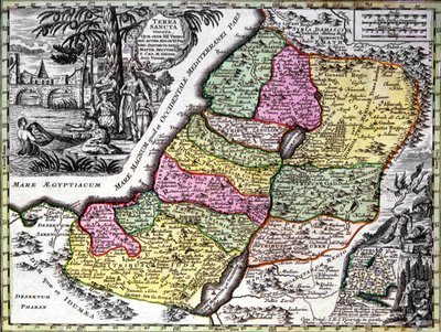 Kutsal Topraklar (Filistin) by Georg Matthäus Seutter