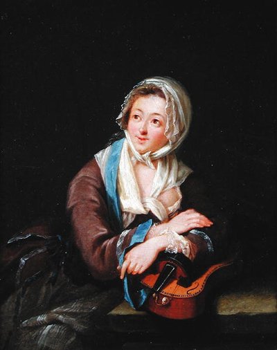 Müzik Aleti Olan Bayan by Georg Melchior Kraus
