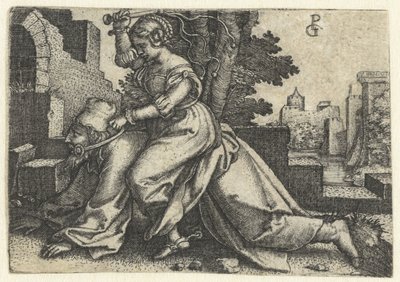Aristoteles en Phyllis (Campape) by Georg Pencz