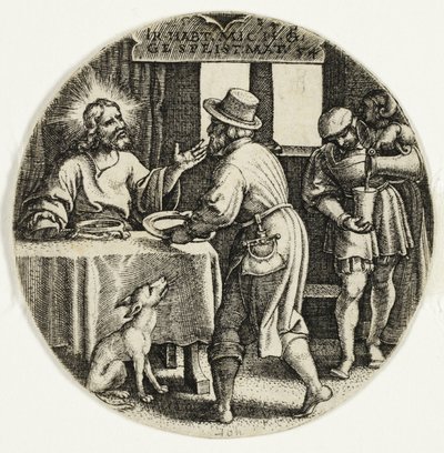Yedi Merhamet Yasasından Açları Beslemek by Georg Pencz