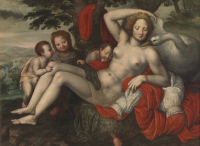 Leda ve Kuğu, 16. yüzyılın ortaları by Georg Pencz