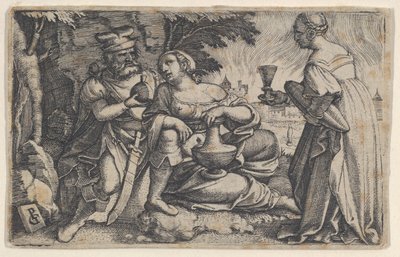 Lût ve Kızları. by Georg Pencz