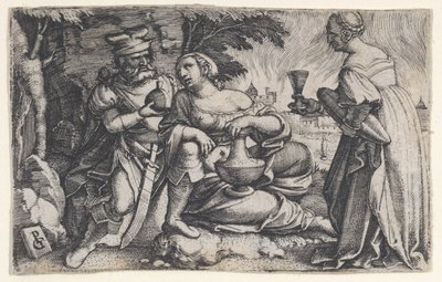 Lût ve Kızları. by Georg Pencz