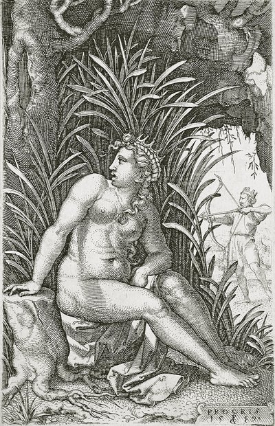 Procris, Cephalus Tarafından Öldürüldü by Georg Pencz