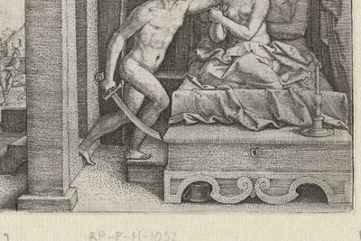Sextus kılıç tehdidi altında Lucretia