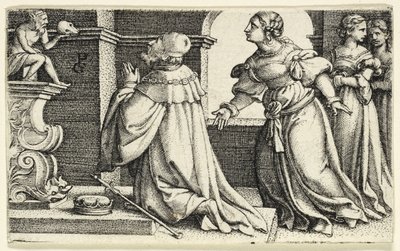İdol Moloch'a Tapınan Süleyman by Georg Pencz