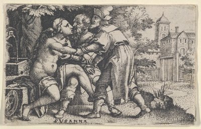 Susanna ve Yaşlılar. by Georg Pencz