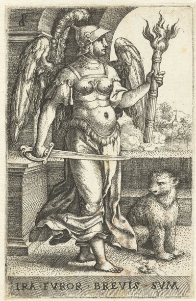 gazap (Ira) Ira fvor brevis svm (nesnedeki başlık) Yedi Ölümcül Günah (dizi başlığı) by Georg Pencz