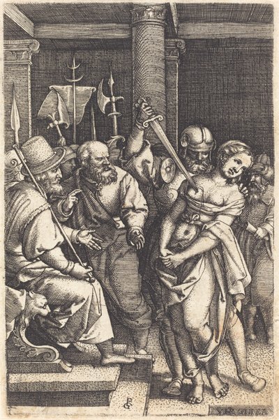 Virginius Kızını Öldürüyor by Georg Pencz