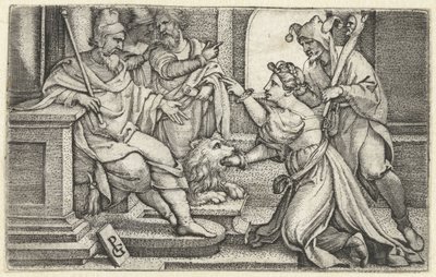 Kadın yeminli masumiyetini ilan etti Gerçeğin Ağzı Bocca della Verita by Georg Pencz