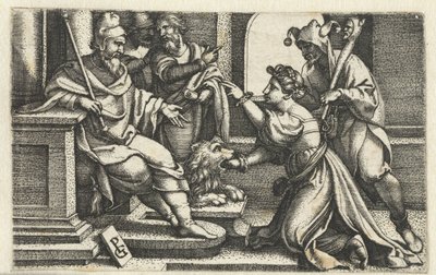 Kadın yeminli masumiyetini ilan etti gerçeğin ağzı Bocca della Verita by Georg Pencz