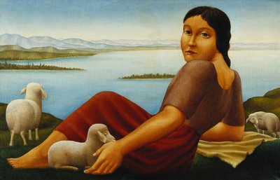 Koyunlu kız; Koyunlu Kız, 1923 by Georg Schrimpf