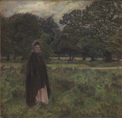 Yabani otlar. Bir manzarada bir kadın by Georg Seligmann