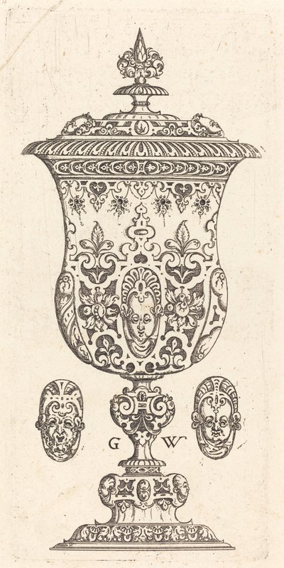 Kapakta iki maskeli kadeh by Georg Wechter I