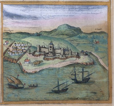 Dünya Şehirlerinden Elmina, c.1572 by Georg Braun und Franz Hogenberg
