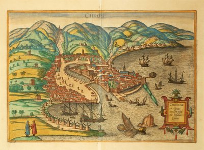 Dünyanın Şehirlerinden Sakız Adası, Georg Braun by Georg Braun and Hogenberg Franz