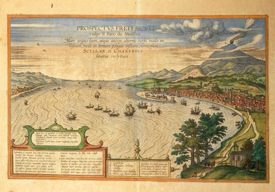 Dünyanın Şehirlerinden Messina Boğazı, Georg Braun by Georg Braun and Hogenberg Franz