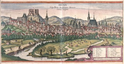 Brno, Çek Cumhuriyeti (gravür by Georg Braun and Hogenberg Franz