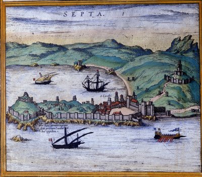 Ceuta, Fas, Braun ve Hogenberg tarafından hazırlanan “Civitates Orbis Terrarum” Atlasından by Georg Braun and Hogenberg Franz