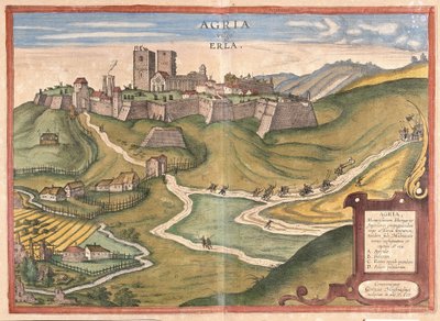 Eger, Macaristan (gravür by Georg Braun and Hogenberg Franz