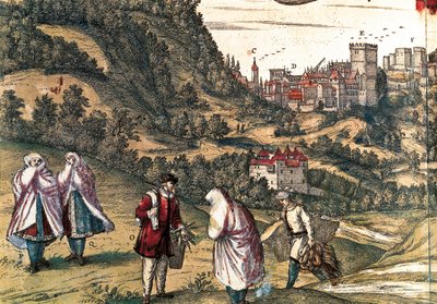 Alhambra Mauritius, George Braun tarafından Franz HOGENBERG (1535-1590) tarafından yazılan "Civitatis Orbis Terrarum" da gravür, Gottfried Kempesen tarafından Köln