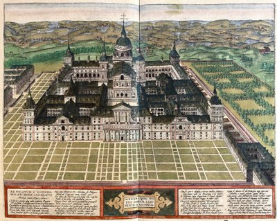 Manastır (Kral Philip II Sarayı), İspanya (gravür by Georg Braun and Hogenberg Franz
