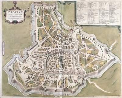 Padua, Veneto bölgesi, İtalya (gravür by Georg Braun and Hogenberg Franz