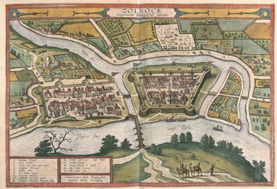 Szolnok, Macaristan (gravür by Georg Braun and Hogenberg Franz