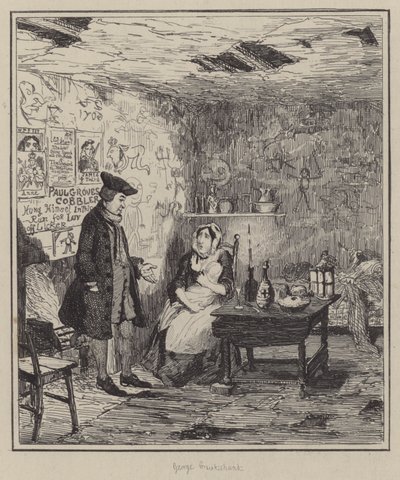 Jack Sheppard için çizim (gravür) by George (after) Cruikshank