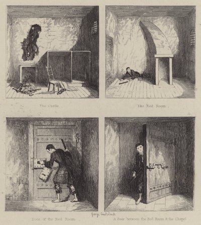 Jack Sheppard için çizim (gravür) by George (after) Cruikshank