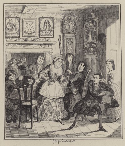 Jack Sheppard için çizim (gravür) by George (after) Cruikshank