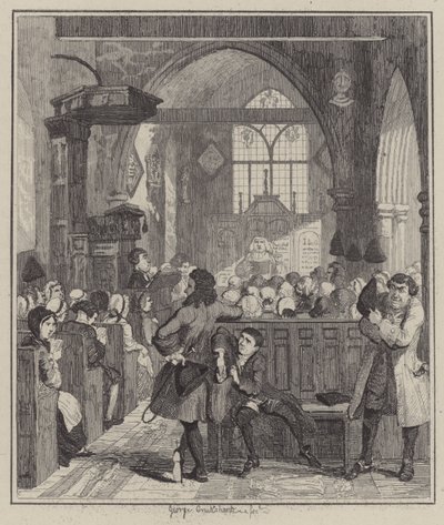 Jack Sheppard için çizim (gravür) by George (after) Cruikshank