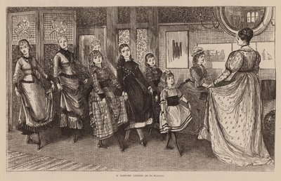 Bir Dans Dersi (gravür) by George (after) Du Maurier